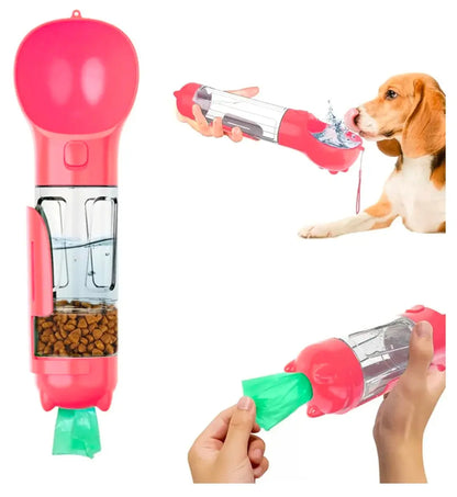 Ultimate 5-in-1 Portable Pet Bottle + FREE 6-Pack of Roll Bags ! Yay Pets